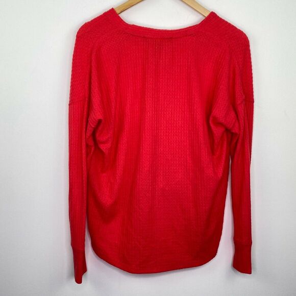Tommy Hilfiger Red Waffle Knit Button Down Sweater Women's Size Extra Small XS - Picture 9 of 9
